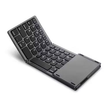 Imagem de Mini Teclado Premium Bluetooth Dobrável com Touchpad – Portátil, Moderno e Sem Fio