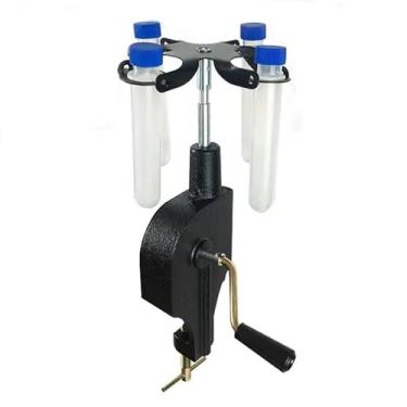 Imagem de Centrífuga de manivela, máquina centrífuga manual de 1800 RPM, para tubos de centrífuga de 15 ml*4, pode ser fixada na mesa, para experimentos de demonstração de separação centrífuga