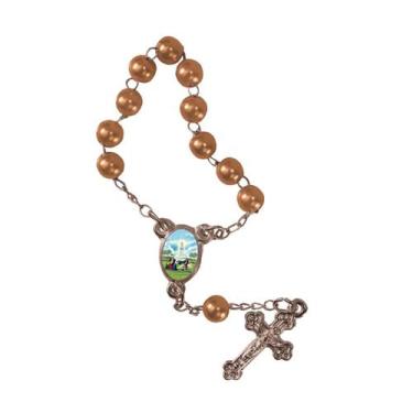 Imagem de 50 Unidades Mini Terço com Foto de Nossa Senhora de Fátima - SJO Artig