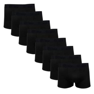 Imagem de Kit 8 Cuecas Masculinas Boxer Cotton Basic Wilson Preto, P