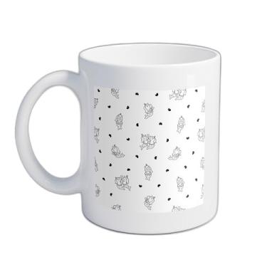 Imagem de Caneca Xícara de Café Porcelana 300ml com Desenho Kawaii de Unicórnio