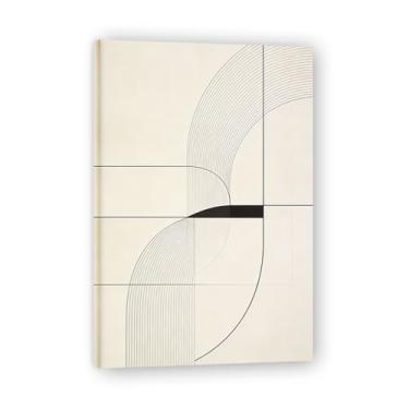Imagem de Arte em tela minimalista Clean Lines: Serenity Neutral Tones Grande área em branco para decoração de espaço calmo Emoldurado 31,5 x 119,9 cm