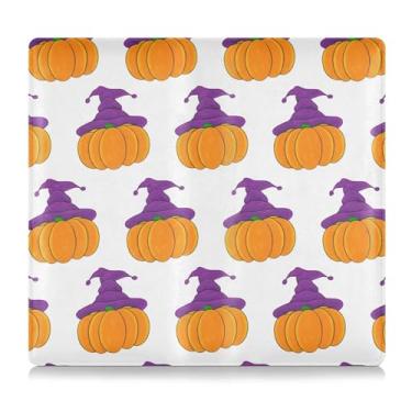 Imagem de Burbuja Porta-registro de carro e seguro, abóboras laranja com chapéus, caixa de luvas de couro, organizador de documentos, carteira de documentos, estojo de acessórios