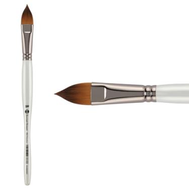 Imagem de Borciani e Bonazzi Pincel de pintura sintético Unico Fiamatto série 822, língua de gato tamanho 20 - para pintura acrílica e aquarela - cabo ergonômico, amigo dos animais, virola de latão, feito à mão