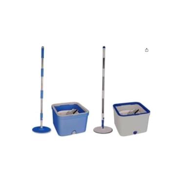 Imagem de Mop Giratório com Balde Separador 360 Graus, Sistema de Limpeza com Microfibra, Cabo Ajustável 98-123cm, Capacidade 4 Litros, Sortido