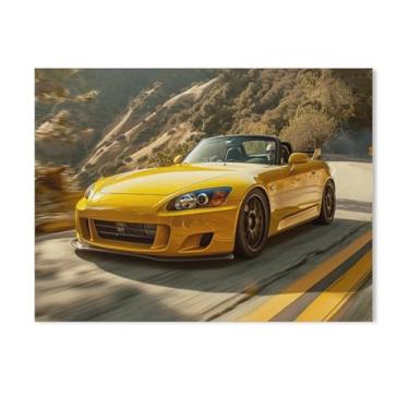 Imagem de HouLaiZhe Speed ​​s2000 Jdm Carro Esportes Carro Cartazes Tela Estética Sala Decoração de Parede Impressões Galeria Sala Decoração de Parede para Quarto Sala de Estar Escritório 18 x 24 polegadas (45