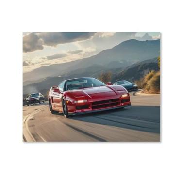 Imagem de HouLaiZhe Drift Car Jdm Nsx Sports Car Fast Cool Posters Canvas Wall Estética Decoração de parede Impressão de parede Sala de Galeria Decoração de parede para quarto, sala de estar, escritório, 08 x