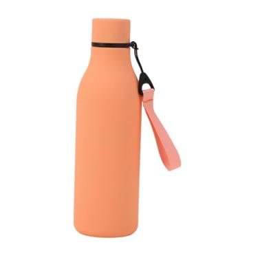 Imagem de DimyFew Garrafa térmica de aço inoxidável com parede dupla, garrafa de água metálica, caneca térmica de 550ml para uso externo, Rosa