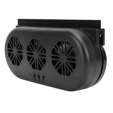 Imagem de GLOGLOW Exaustor de Carro Movido a Energia Solar 5000RPM ABS Dispositivo de Ventilação para Resfriamento de Veículos e Circulação de Ar (Preto)
