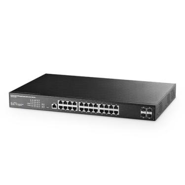 Imagem de Binardat Switch Gerenciável Pela Web De 28 Portas 2,5 G, 24X2,5 G Ethernet, 4X10 Portas Gigabit Sfp, Gerenciado Pela Web/Cli L3, Switch De Rede De Mesa/Montagem Em Rack Multi-Gigabit De Metal