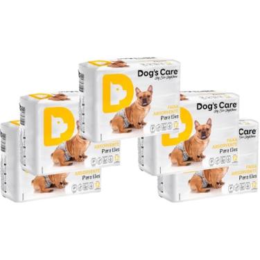 Imagem de Kit 5 Fralda Higiênica Descartável Dog's Care Para Cachorro Macho P 60 unidades