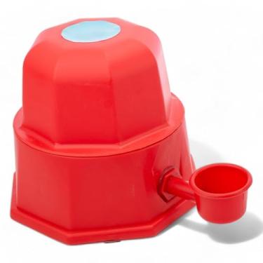 Imagem de Bebedouro para Gatos e Cachorros 2,3L – Anti Molhar Pelos, Antiderrapante(Vermelho)