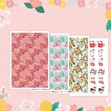 Imagem de Papel de transferência para argila de polímero, 4 peças, 4 peças, papel de transferência de argila para brincos de argila de polímero, joias de argila para pintura a óleo