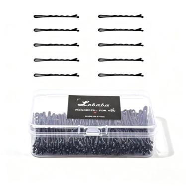 Imagem de 100 peças de grampos marrons para mulheres - grampos de cabelo antiderrapantes de onda invisível, grampos de cabelo sem dor, volume com caixa de armazenamento.