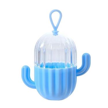 Imagem de Dioche Caixa de Armazenamento de Esponja de Maquiagem, Suporte de Liquidificador Em Formato Portátil, Estojo de Transporte Com Design Transparente, para Viagens e Uso Diário (BLUE)