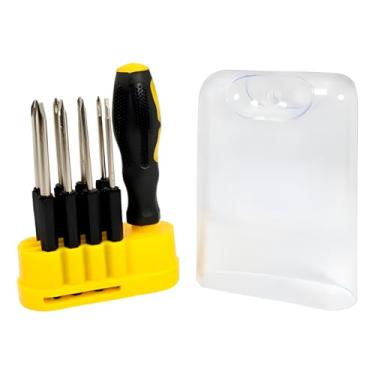 Imagem de Conjunto de Chaves de Precisão 8 Peças com Adaptador, Phillips e Fenda, Material ABS/Aço/Silicone, Cabo Antiderrapante, com Estojo