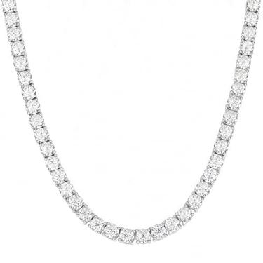 Imagem de MRDOPELUX Colar de tênis feminino, corrente masculina de 5 mm com 7 camadas banhada a ouro branco 18K, corrente de diamante de zircônia cúbica 5A+ para aniversário/dia dos namorados/casamento