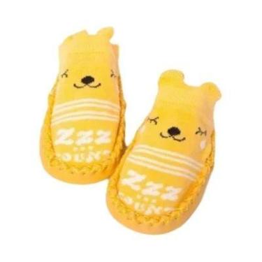 Imagem de Meias Pantufas Unissex Para Bebês Com Solas De Borracha Antiderrapante