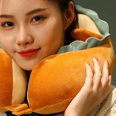 Imagem de Acouto Travesseiro de Viagem de Espuma Viscoelástica Travesseiro de Pescoço Em Formato de U Portátil Cochilo Carro de Viagem Dormir Em Formato de U para Pescoço Casa e Cozinha/Roupa de Cama / (Pão