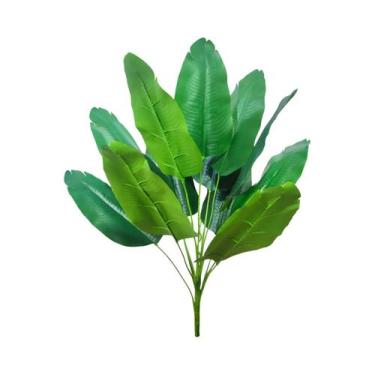 Imagem de Planta Artificial Grande De Palmeira Tropical Com Folhas De Bananeira 