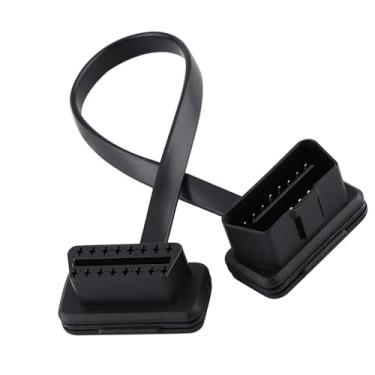 Imagem de ZJchao Cabo de Extensão Obd de 16 Pinos Macho para Fêmea, Qualidade Premium, Flexível, Durável, Adaptador de Diagnóstico para Carro, Ferramenta de Scanner Obd2, Preto, 12, 24, 39 (30cm)