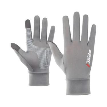 Imagem de Luvas Unissex De Verão Em Seda Gelada Respirável Com Proteção Solar E 