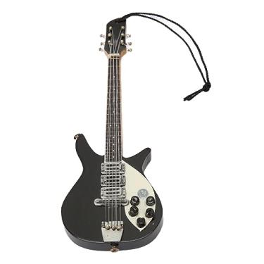 Imagem de ZJchao Modelo de Guitarra Elétrica Em Miniatura Ornamento de Guitarra de Madeira Delicada Realista para Decorações de Festa de Aniversário de Natal e Presentear Madeira Maciça (Tipo 12)