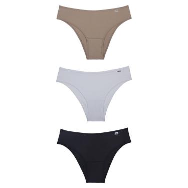 Imagem de Kit com 3 Calcinhas DelRio Biquíni em Microfibra - P