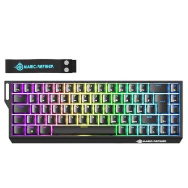 Imagem de MAGIC-REFINER X68 Rapid Trigger 60% Wired TKL Keyboard with Hall Effect Switch, 8KHz Polling Rate, RGB Backlit, Top Mount for PC/Mac Esport Gamers (Black)