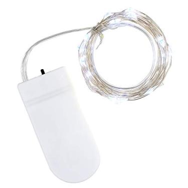 Imagem de Luzes de fita LEDs Fios cobre fadas Operadas por bateria Flexíveis Decorações para interiores feriados jardins e festas