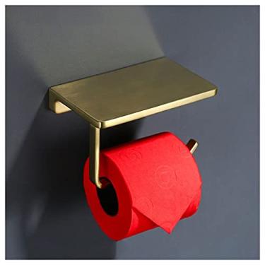 Imagem de Caixa de dispensador de lenços de papel higiênico porta-lenços de banheiro de cobre escovado caixa de papel higiênico suporte de papel de rolo caixa de papel suporte de caixa de lenços (cor: C) (C)