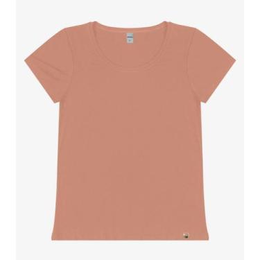 Imagem de Blusa Feminina Viscotorcion Básica Rovitex Marrom, GG, Marrom