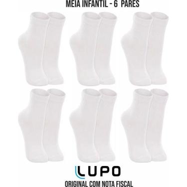 Imagem de Kit 6 Pares Meias Infantil 2727 Menino Menina Lupo Cano Alto Longo, 6 
