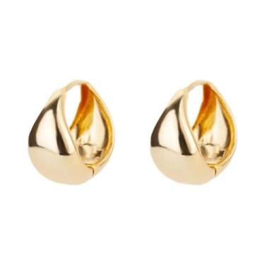 Imagem de Brincos De Argola Planos Chunky Em Prata Para Mulheres, Joias Geométri