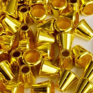 Imagem de Ponteira Sininho Plástico ABS Prata ou Dourada 50 ou 100 Un - Cordôes 