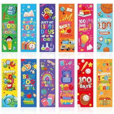 Imagem de Zaamwoyy 120 marcadores de livro de papel para 100 dias de aula, 100 itens para 100 dias de escola marcadores para estudantes, desenhos animados divertidos, suprimentos de 100 atividades, presentes