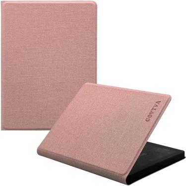 Imagem de GOVTVA Capa magnética para Bigme B6 Color/Bigme B6 capa de couro premium ultrafina leve com hibernar/despertar automático e fecho magnético (rosa rosa)