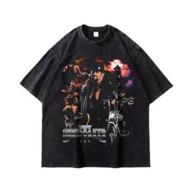 Imagem de Camiseta Oversized Vintage Lavada Para Homens, Estilo Y2K Harajuku, Ma