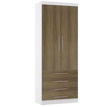 Imagem de Guarda Roupa Modulado 90cm 2 Portas E 4 Gavetas Alpes Luciane Móveis