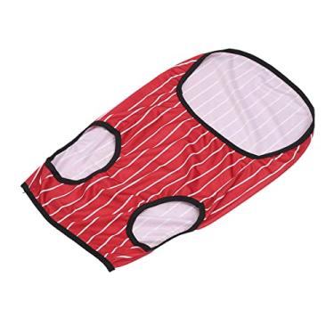 Imagem de GOWENIC Cão Listrado Colete Solto Confortável Evitar Perda de Cabelo Roupas para Animais de Estimação para Rottweiler Mistura Roupas de Verão para Cães Grandes Raças (5XL)