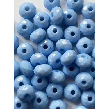 Imagem de Rondela Cristal Acrílico/ Azul 10mm aprox.2000 peças 500g - La Mode Ar