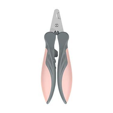 Imagem de Tesouras Profissionais para Unhas de Pets Lâmina Afiada Aço Inoxidável Fecho Trava com Rebote Automático Cabo Ergonômico Confortável Ferramenta Portát