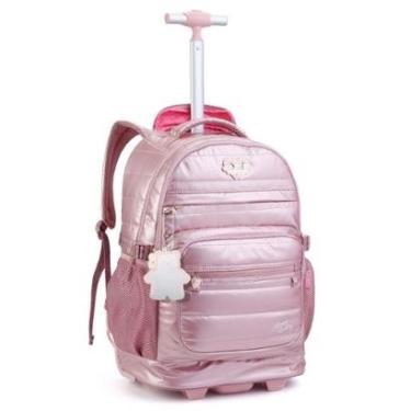 Imagem de Mochila Rodinha Juvenil Feminina Bolso Notebook Lorena-Feminino