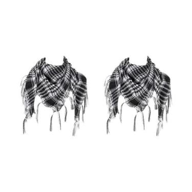 Imagem de Lenço Tático Unissex Keffiyeh Shemagh Para Proteção De Cabeça E Pescoç