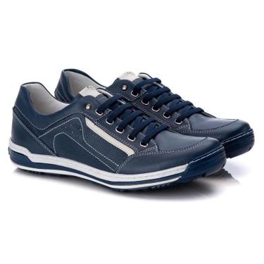 Imagem de Sapatênis Ranster Masculino Em Couro Confortável Azul 3014-AZUL-Masculino