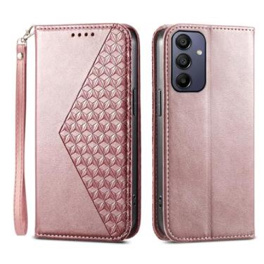 Imagem de Asuwish Capa de telefone para Samsung Galaxy A15 5G/4G capa carteira com protetor de tela de vidro temperado flip alça de pulso porta-cartão de crédito suporte robusto fólio cordão celular A 15 G5 15A