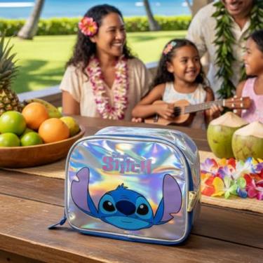 Imagem de Lancheira termica stitch prata holográfica