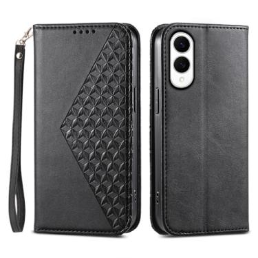 Imagem de Asuwish Capa de celular para Samsung Galaxy S25 Edge, capa tipo carteira com protetor de tela de vidro temperado, alça flip para pulso, compartimento para cartão de crédito, suporte robusto, celular