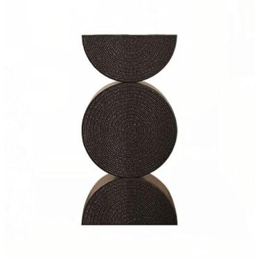 Imagem de Mesa lateral minimalista simples e moderna para sofá, sala de estar, quarto, mesa de cabeceira, café, móveis domésticos (preto)