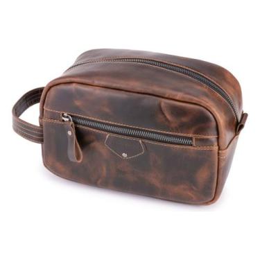 Imagem de Necessaire Bolsa De Mão Organizador Grande De Couro Legítimo - Ello Gr